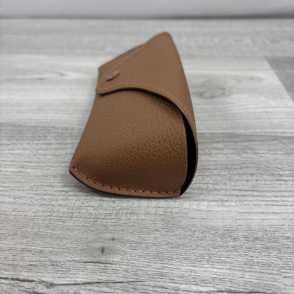 ☀️ Ray Ban Brown 🕶 Sunglasses Snap Case And Gray Cleaning Cloth - Picture 5 of 7